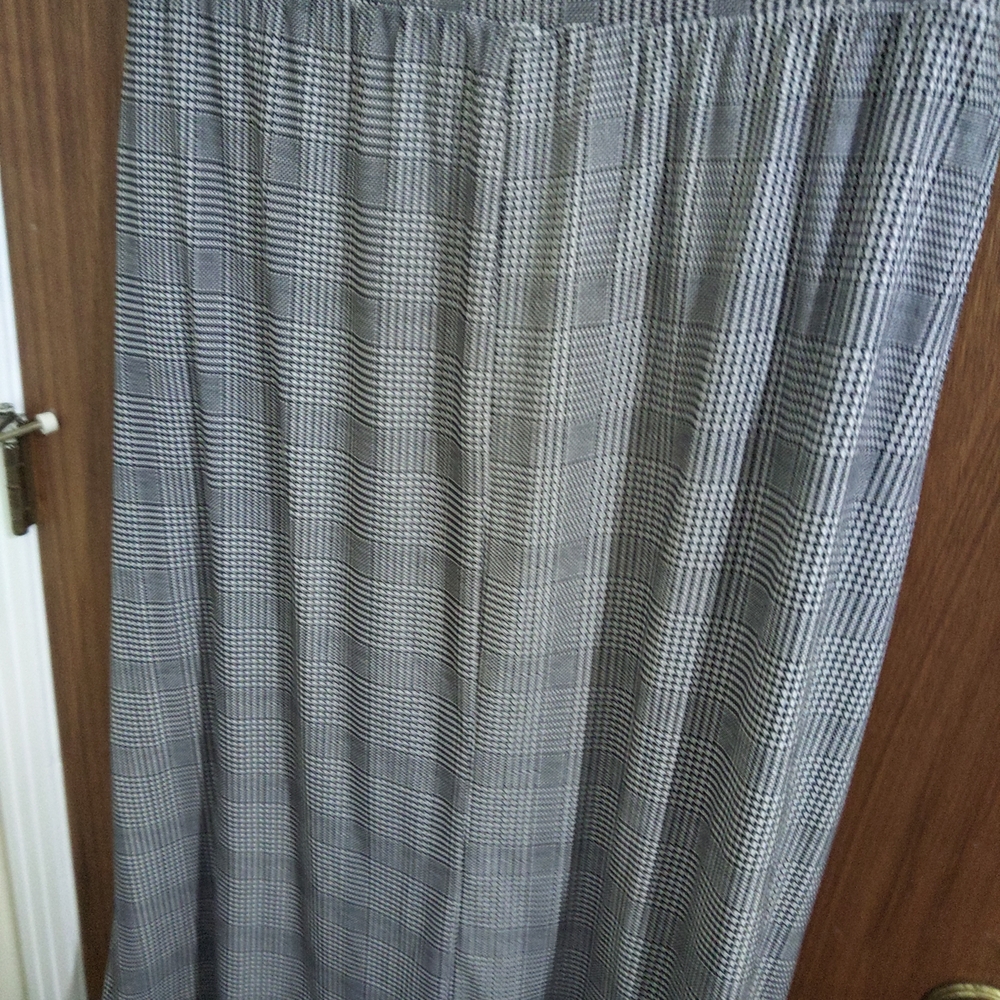 Terra & Sky Black and White Checkered Maxi Skirt